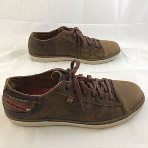 SKECHERS 64242 Men's Brown Leather Sneakers Size 13 Relaxed Fit Memory Foam